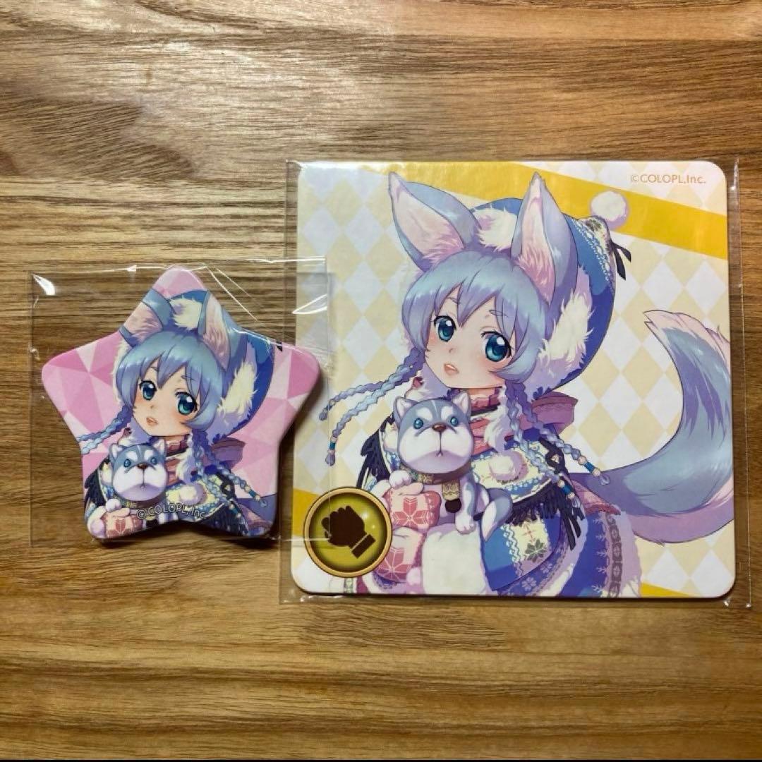 コヨミ 白猫プロジェクト　コースター　星型缶バッジ　フォースターbar