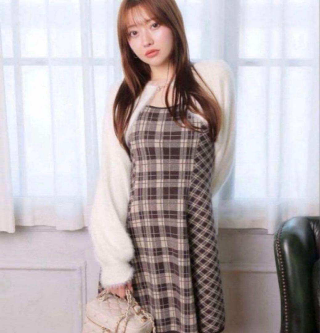 お値下げ！！LIP SERVICE フェザーチェックアンサンブルワンピース