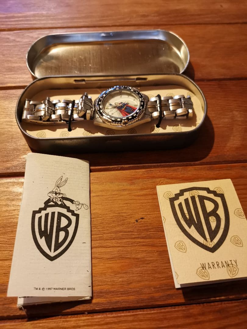 スーパーマン ✩ 腕時計 Warner 限定品 ヴィンテージ レア 未使用品