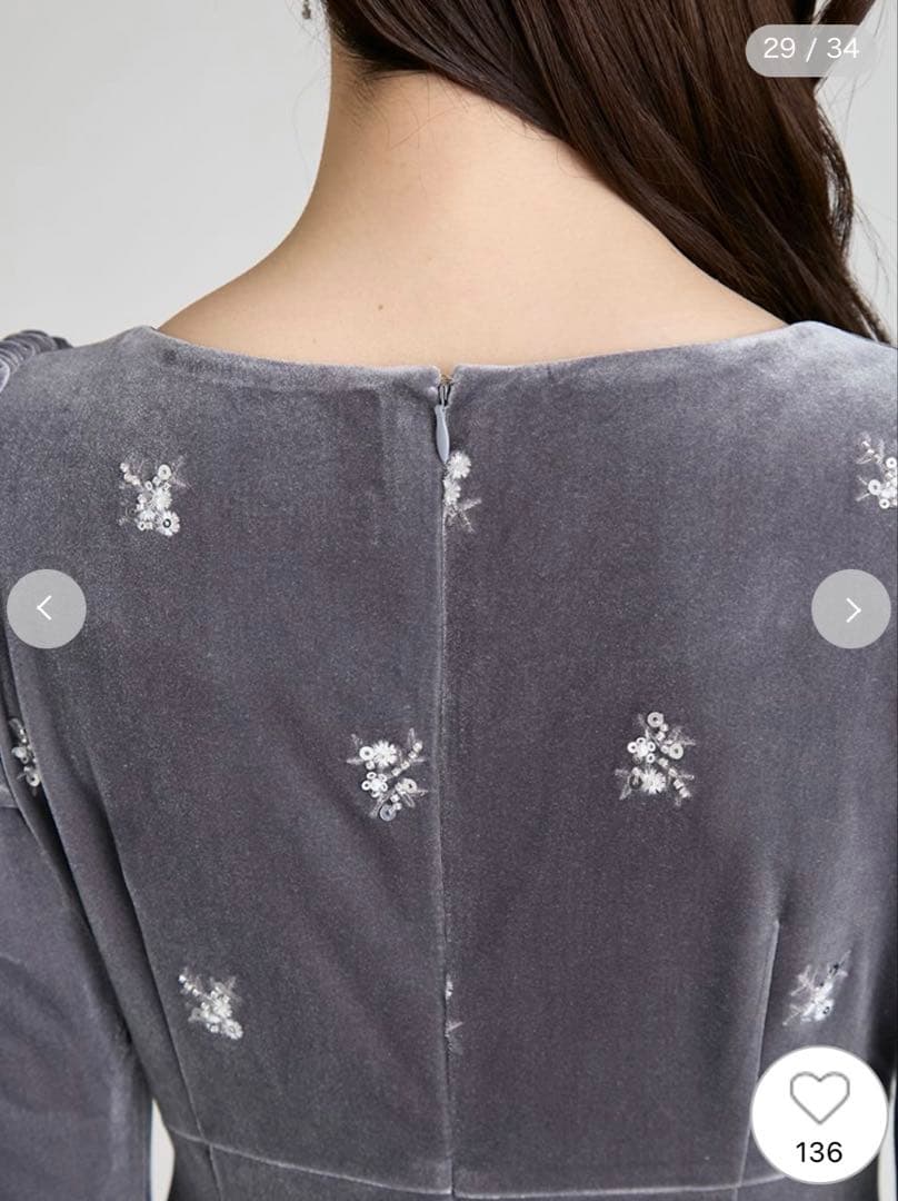 ⭐︎値下げ希望者1時間限定価格⭐︎ネット完売【CELFORD】刺繍ベロアワンピース