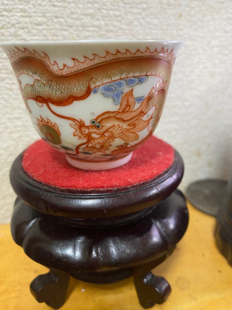 中国美術 茶杯 粉彩 清代 茶道具