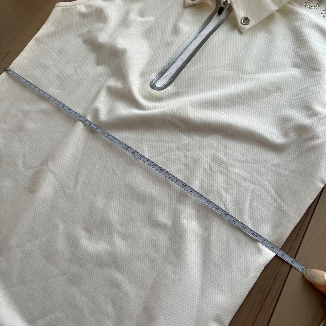 ホワイトノースリーブゴルフシャツ