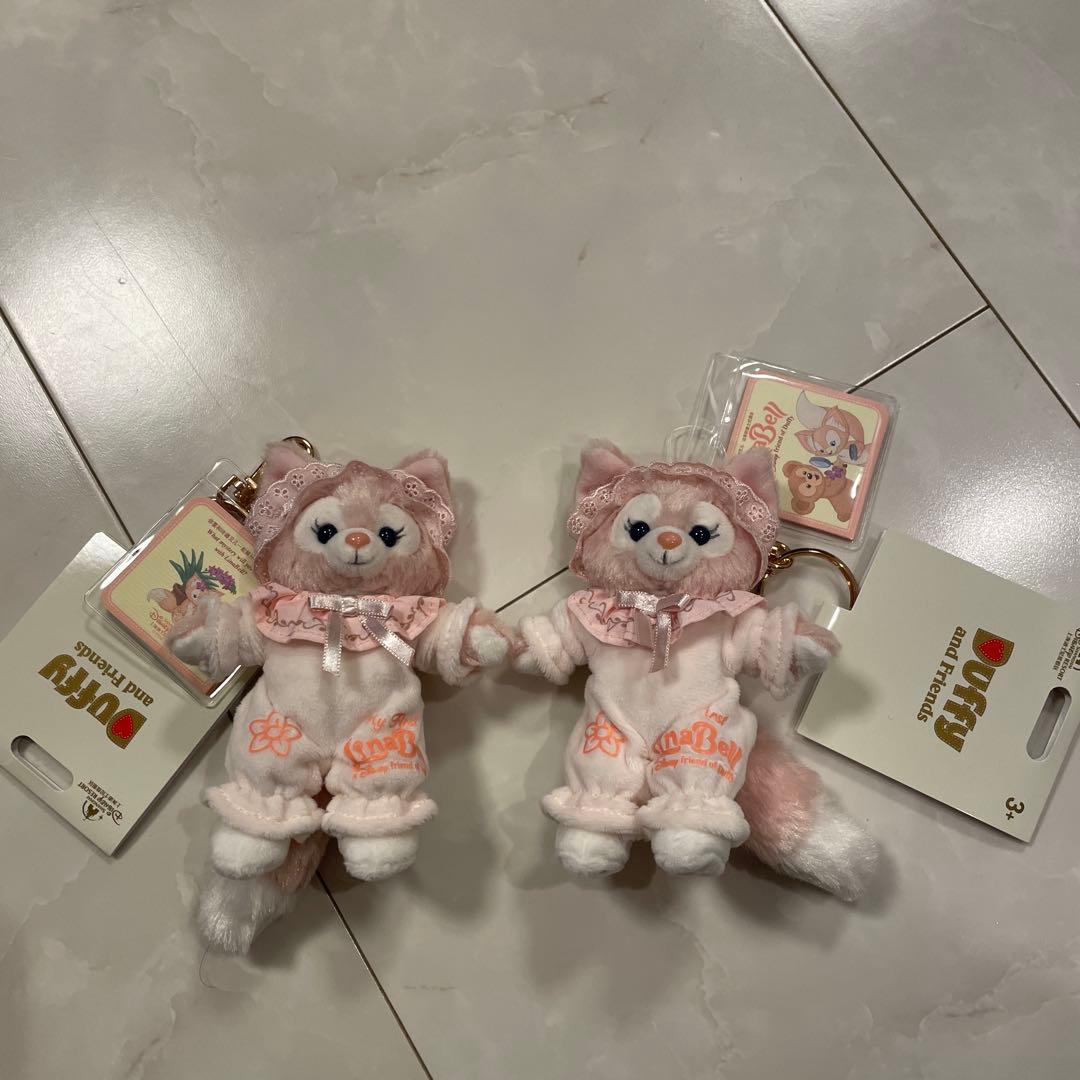 上海ディズニー　リーナベル　パジャマ　ぬいぐるみ　キーチェーン2個セット