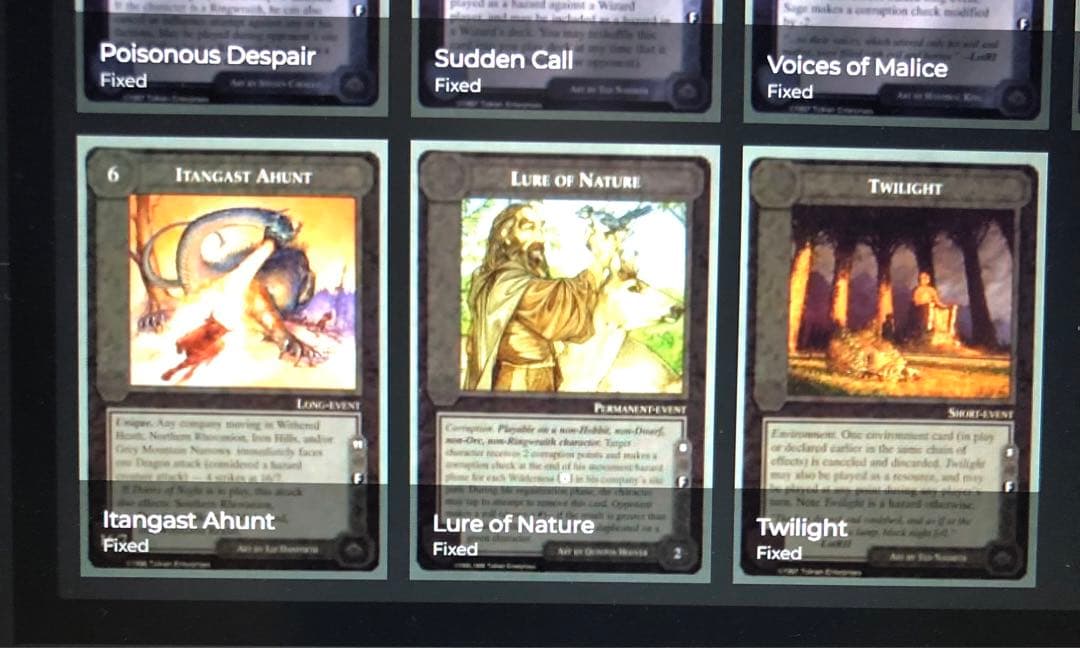 ミドルアース　カード　チャレンジデッキF ccg コンプ　指輪物語　トレカ