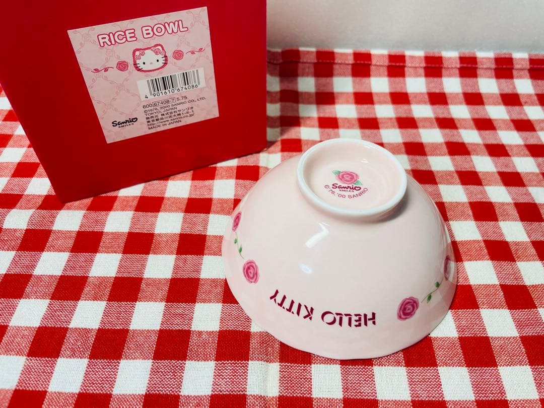 当時物　2000年　サンリオ　ハローキティ　バラキティ　薔薇　マグカップ　お茶碗