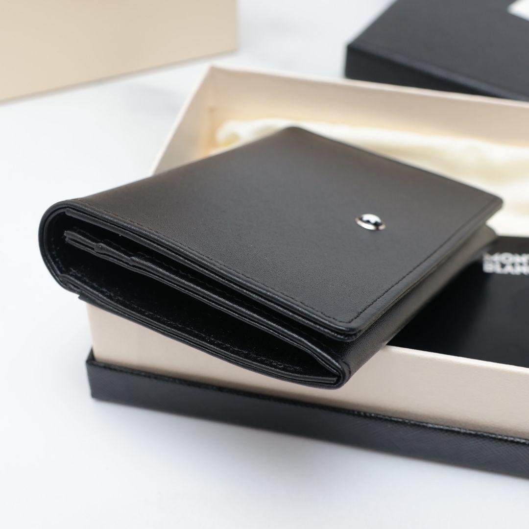 未使用 モンブラン MONTBLANC ブラックレザー 名刺入れ カードケース