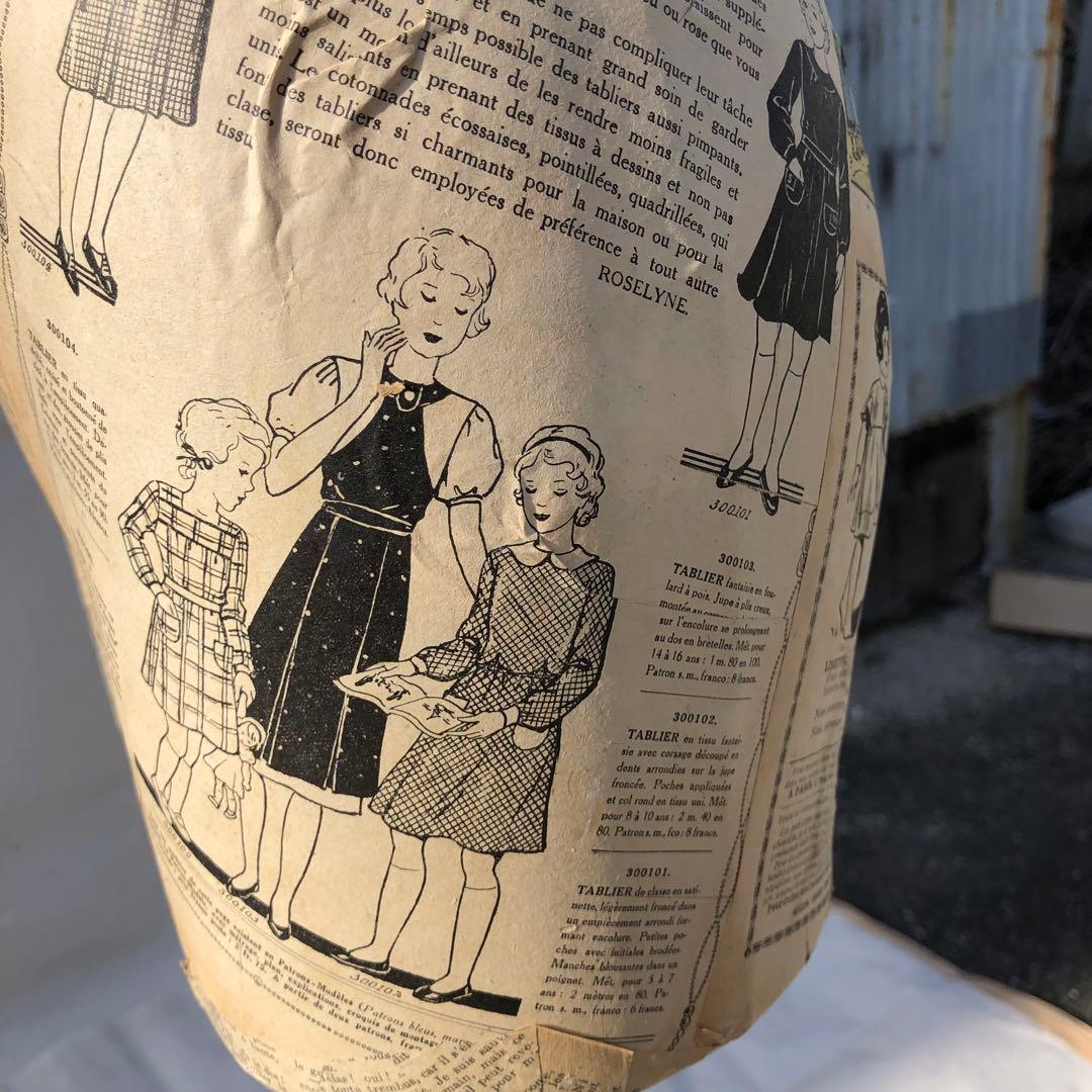 夢八トルソー　フランスの少女紙貼ったトルソー マネキンボディーコミックアート②