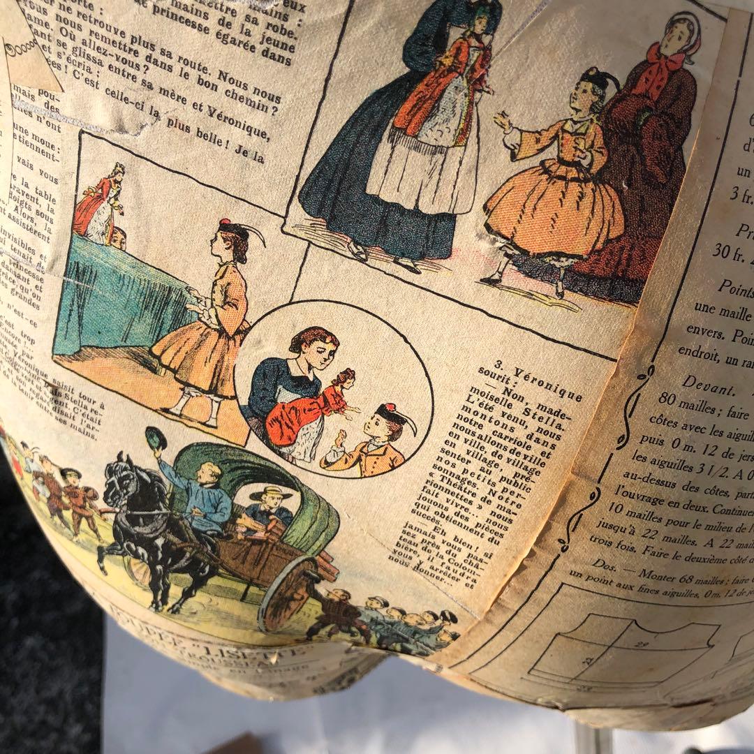 夢八トルソー　フランスの少女紙貼ったトルソー マネキンボディーコミックアート②