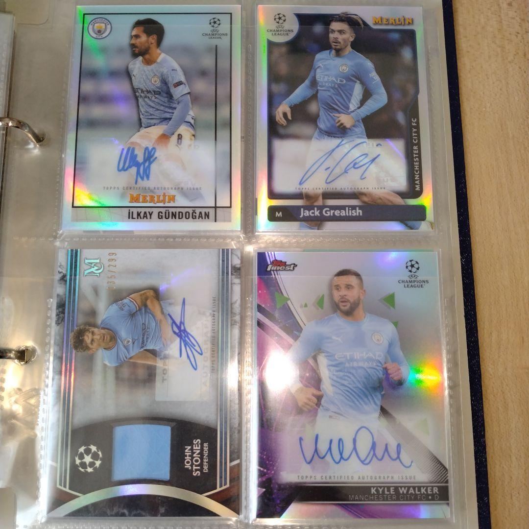 topps マンチェスターシティ サインカード 4枚セット オートグラフ