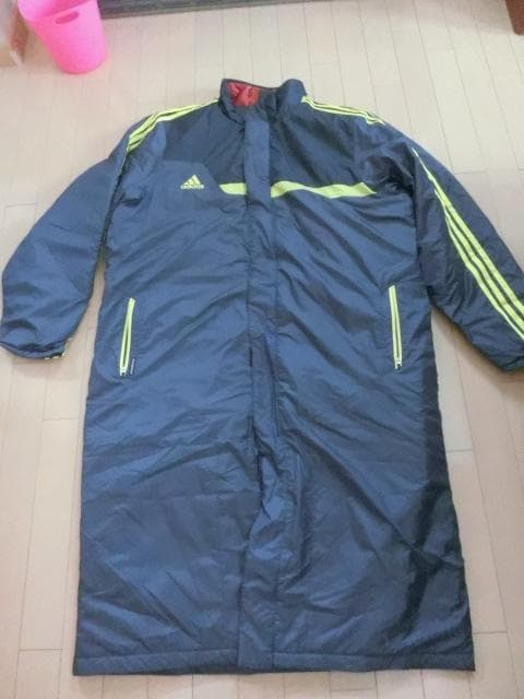 アディダス ベンチコート2XO・　下ブレーカー3XO：紺 未使用 オプトセンサー