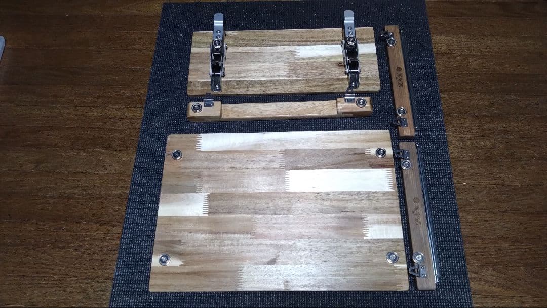 スノーピーク　シェルフコンテナ25用　スライド天板＆サイドテーブル＆サイドバー②