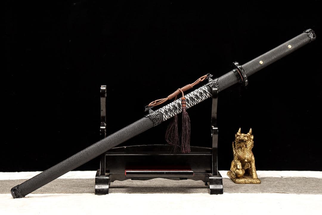 武具　刀装具　日本刀　模造刀 横刀 直刀 黒獅子唐横刀