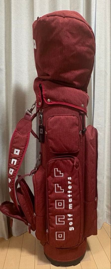 キャディバッグ ゴルフ　メンズ　オノフ レッド　9型　おまけ付き