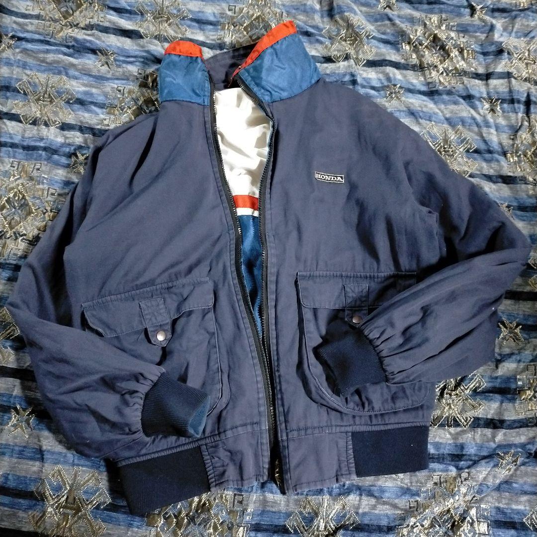 激レア ヴィンテージ ホンダ リバーシブル ジャンパー ブルゾン 袖ロゴ L