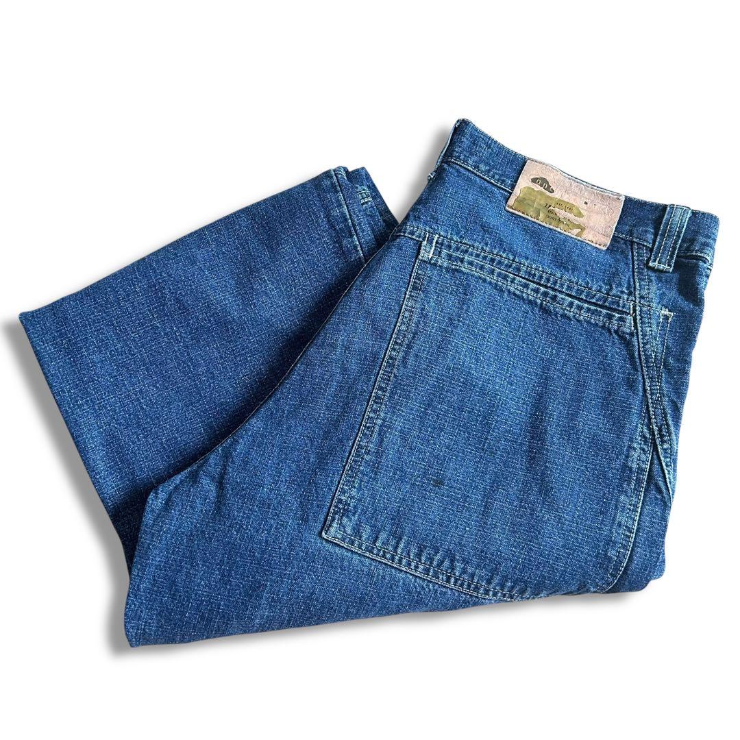 90s Anchor Blue アンカーブルー 極太 デニム ダブルニー W36