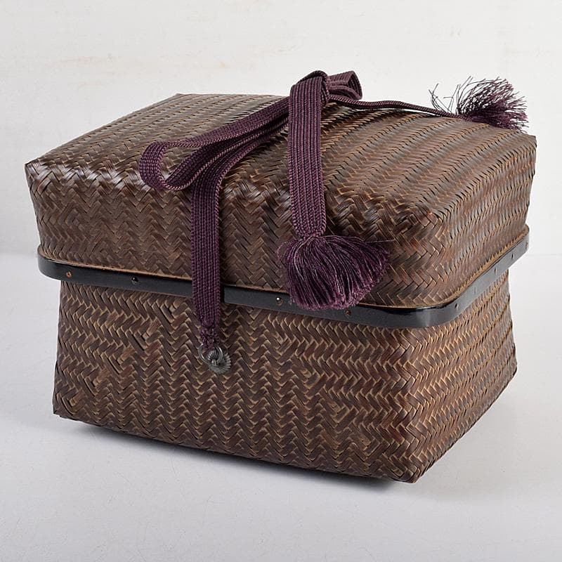 茶道具　御所籠　茶籠　黒楽茶碗　振出など　十一点一式　時代箱付　F　R8766B