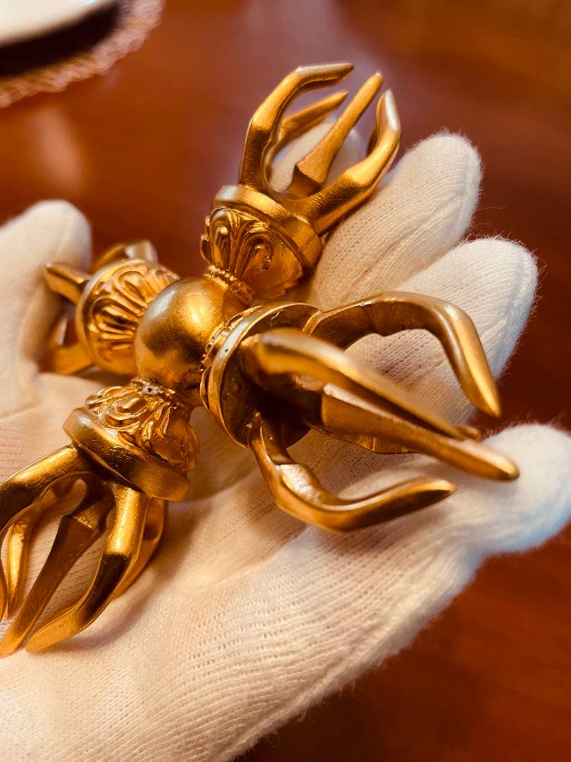 即日発送 新品チベット密教 カツマ 羯磨 十字 金剛杵 ダブルドルジェ 211g