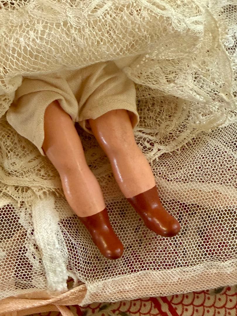 フランス　アンティーク　ユニフランスミニョネットドール1910年オリジナルドレス