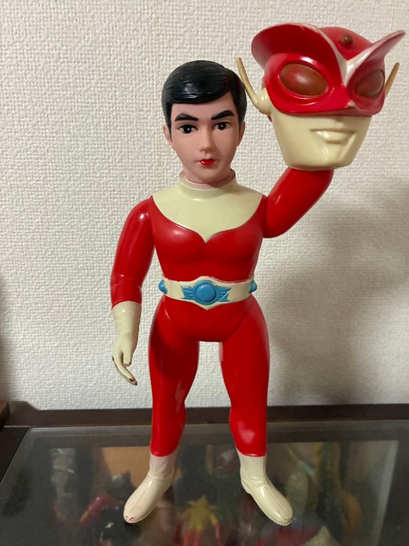 当時物　ブルマァク　レッドマン　面取れソフビ