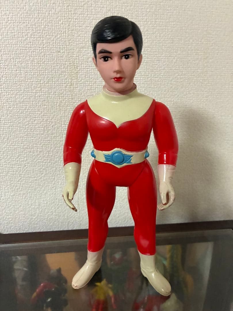 当時物　ブルマァク　レッドマン　面取れソフビ