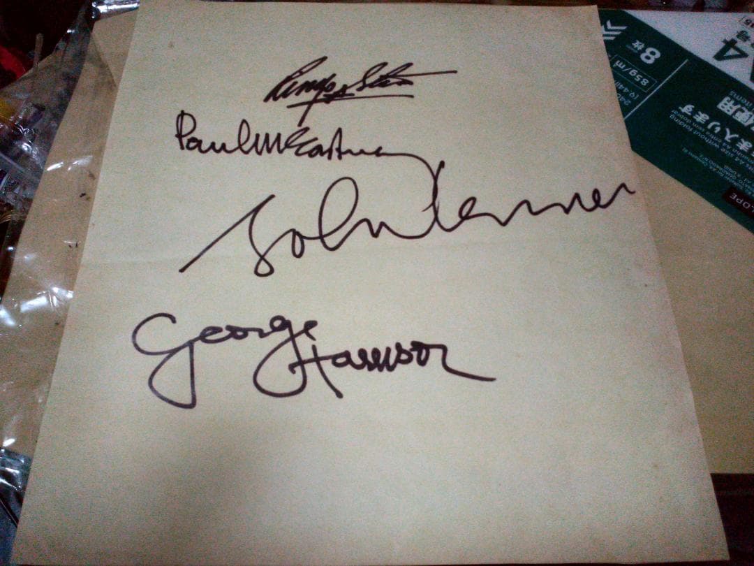 THE BEATLES 来日日本公演サイン