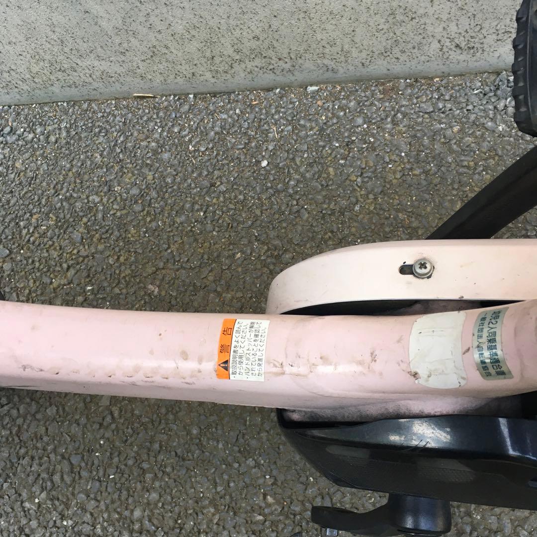 ピンク 電動アシスト自転車 チャイルドシート2つ付き ヤマハ