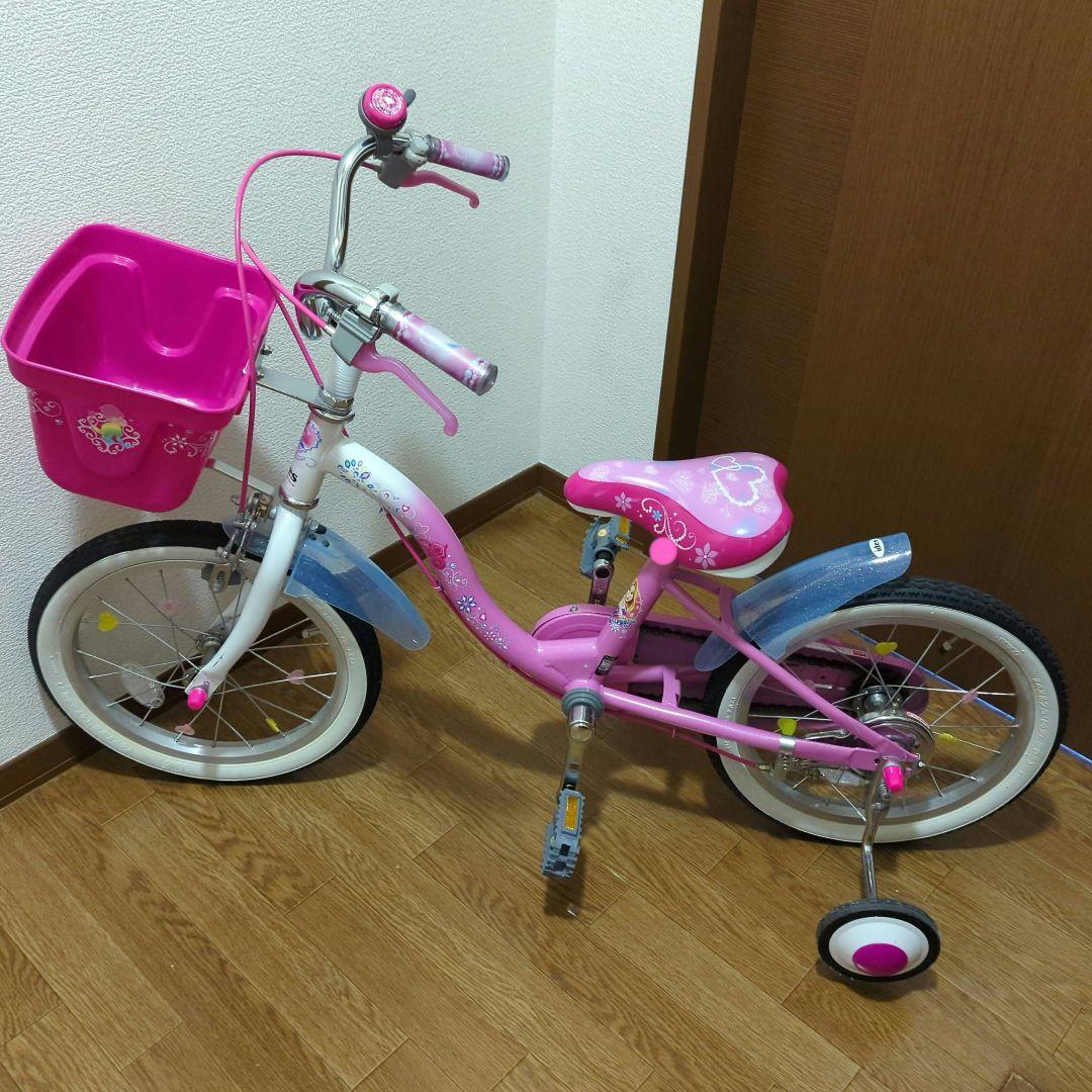 ★muuページ★引き取り限定★　プリンセス16インチ補助輪付自転車