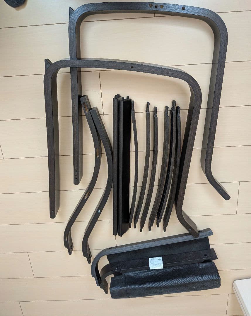 お値下げ☆極美品【IKEA】イケアポエング　牛革パーソナルチェア　ダークブラウン