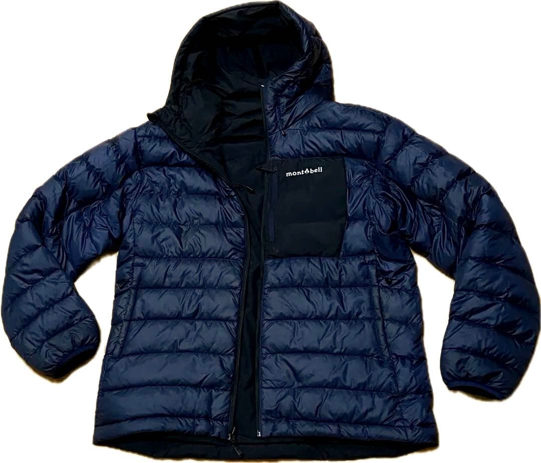 モンベル 1101492 コロラドパーカ リバーシブル ダウンジャケットL黒x紺