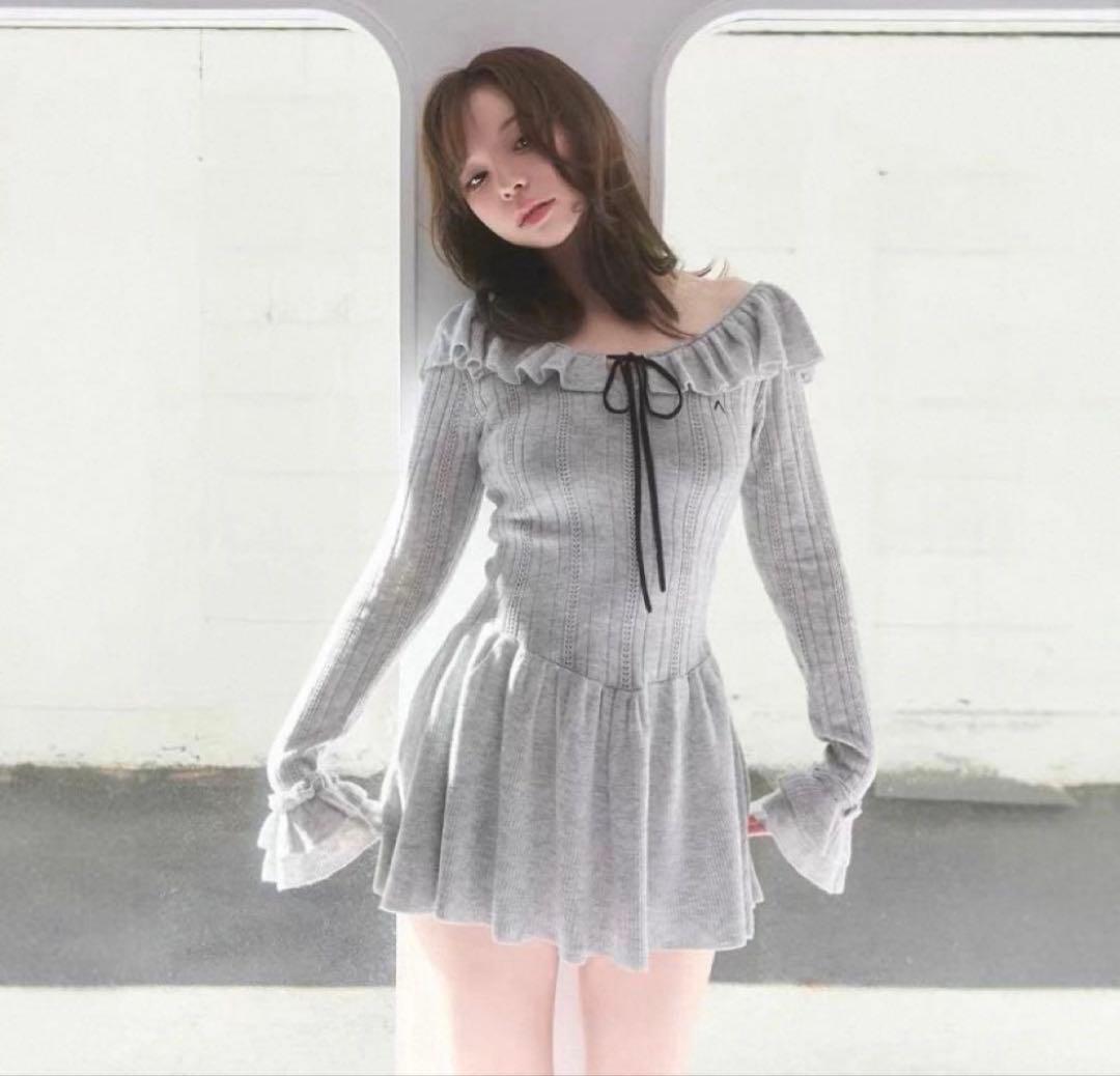 ワンピース ANDMARY Hana knit mini dress