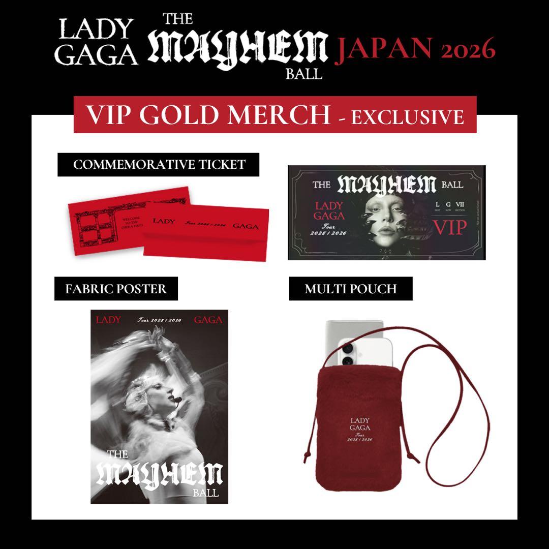 ミュージシャン Lady Gaga The Mayhem Ball VIP Gold Merch