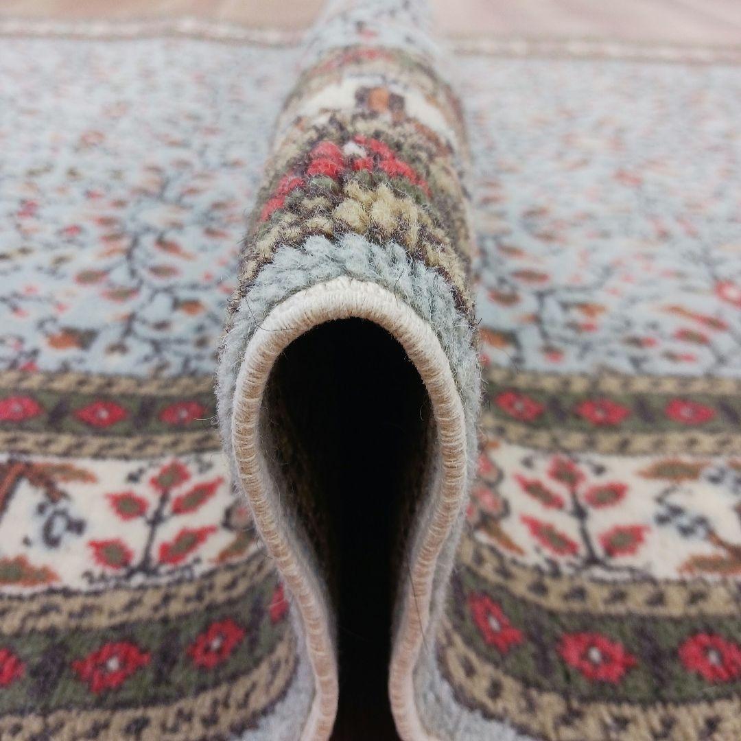 Y3352 トルコ カイセリ絨毯 ウール×コットン 手織り 182×116㎝