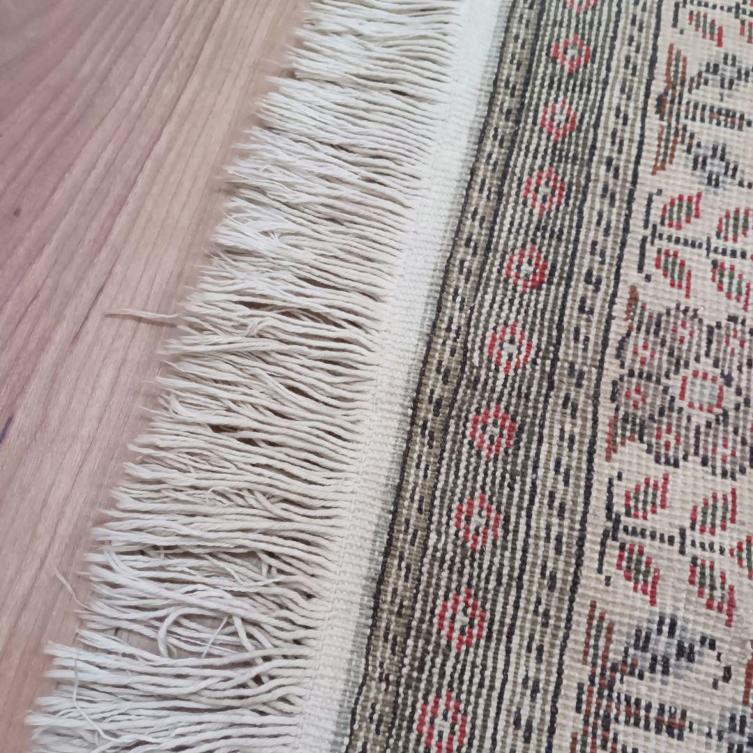 Y3352 トルコ カイセリ絨毯 ウール×コットン 手織り 182×116㎝