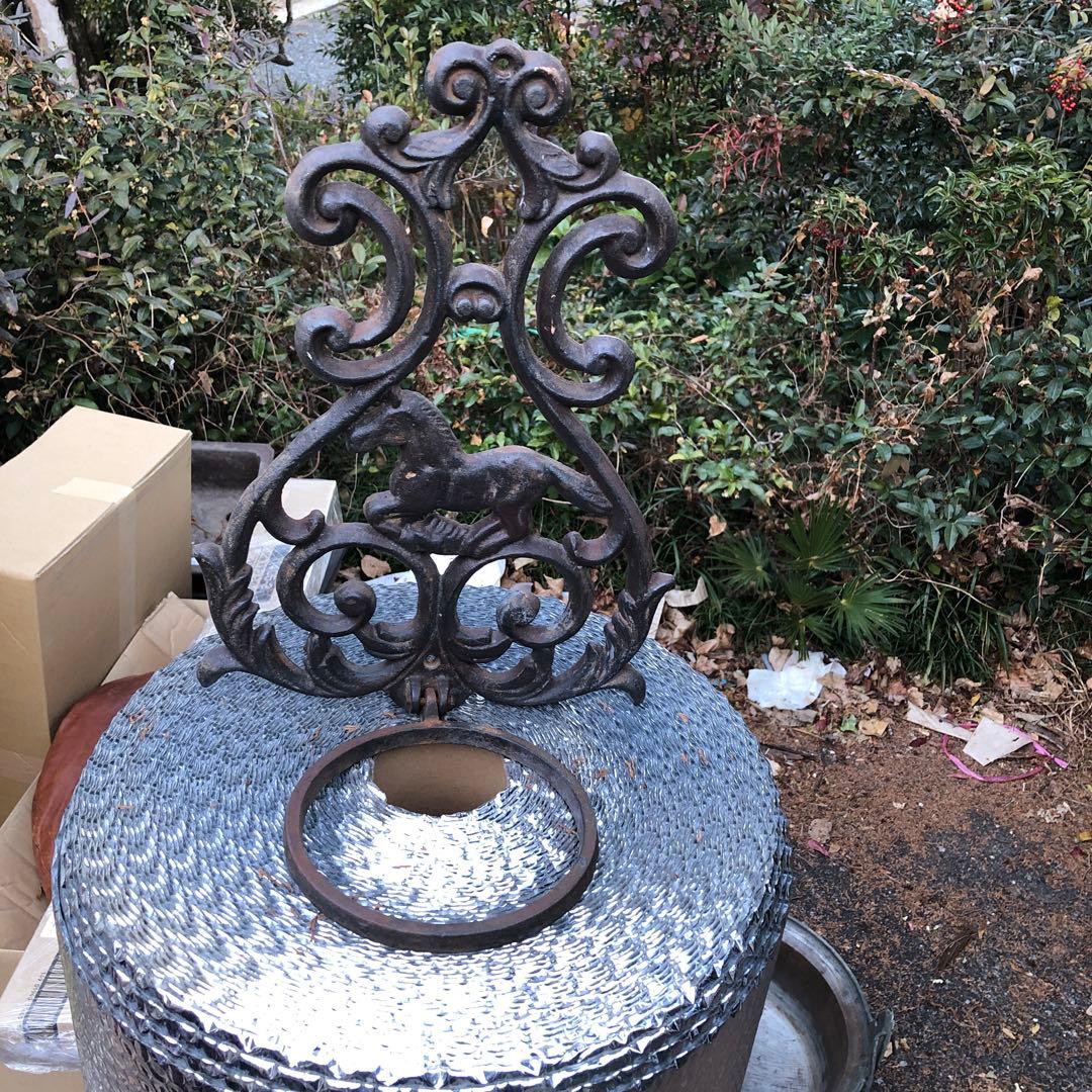 《ひだ41229》鉄製　タオル掛け　プランターホルダー アンティーク　ビンテージ