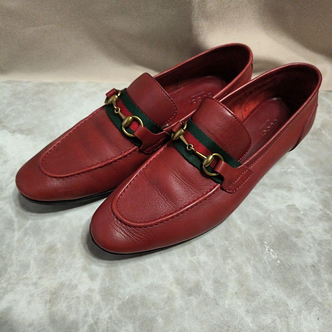 Nap様　GUCCI グッチ ホースビットローファー37 1/2 (24~)