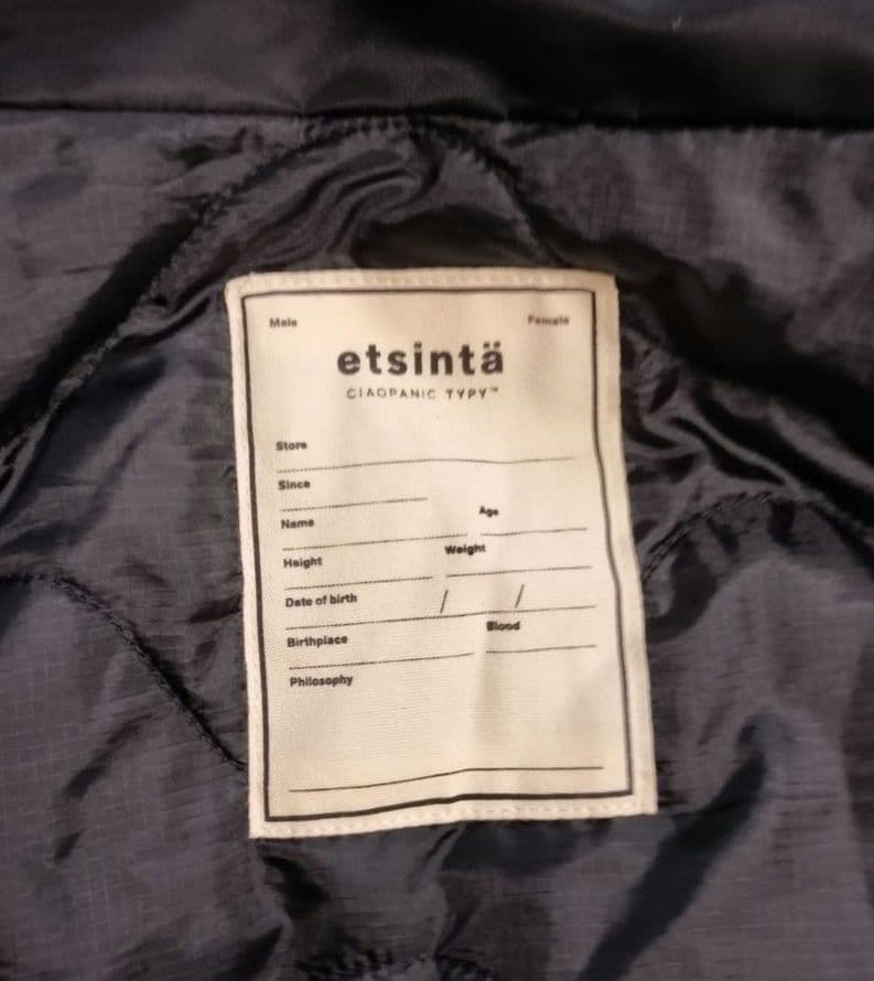 エシンタ モンスター 中綿オーバーコート 新品タグ 黒 M 防寒 ユニセックス