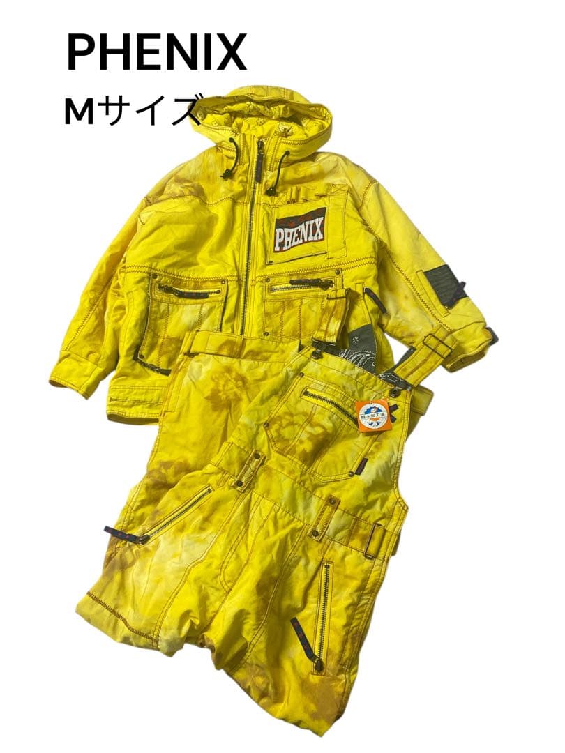 e568☆PHENIX スキーウェア 上下セットMサイズ イエロー