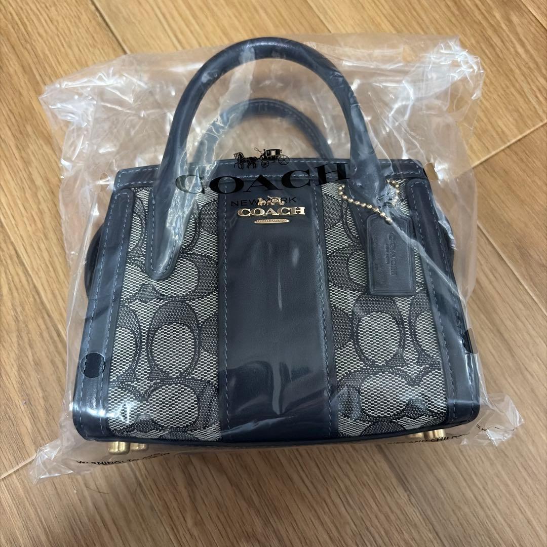 COACH ミニハンドバッグ グレー/ブラック