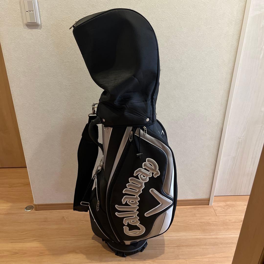 Callaway キャディバッグ 黒/白 フード付き