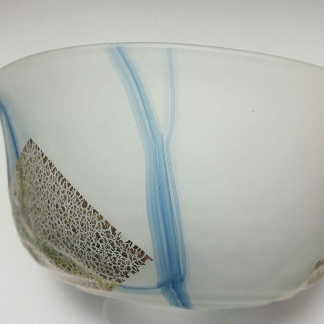 Ｓ５７４　茶碗　『義山　銀箔清流』『水崎長寿作』　共箱　抹茶碗　茶道具