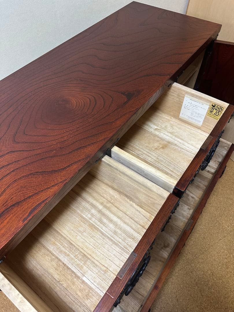 岩谷堂箪笥 伝統工芸品 和箪笥 チェスト 南部鉄器金具付き