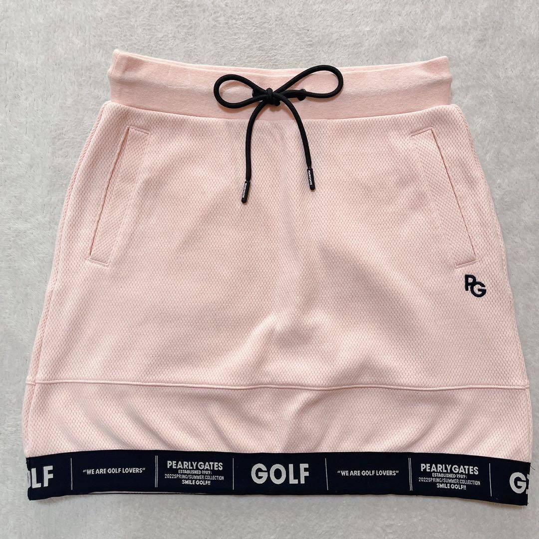 極美品　パーリーゲイツ　近年　2022　セットアップ　ハニカムWフェィス　ピンク