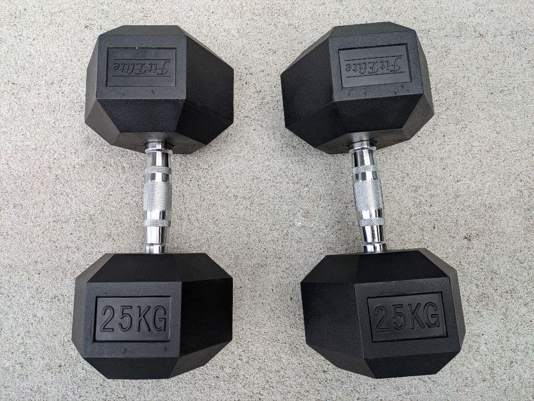 25KG ヘックスダンベル 2個セット 発送不可。引き取り限定。