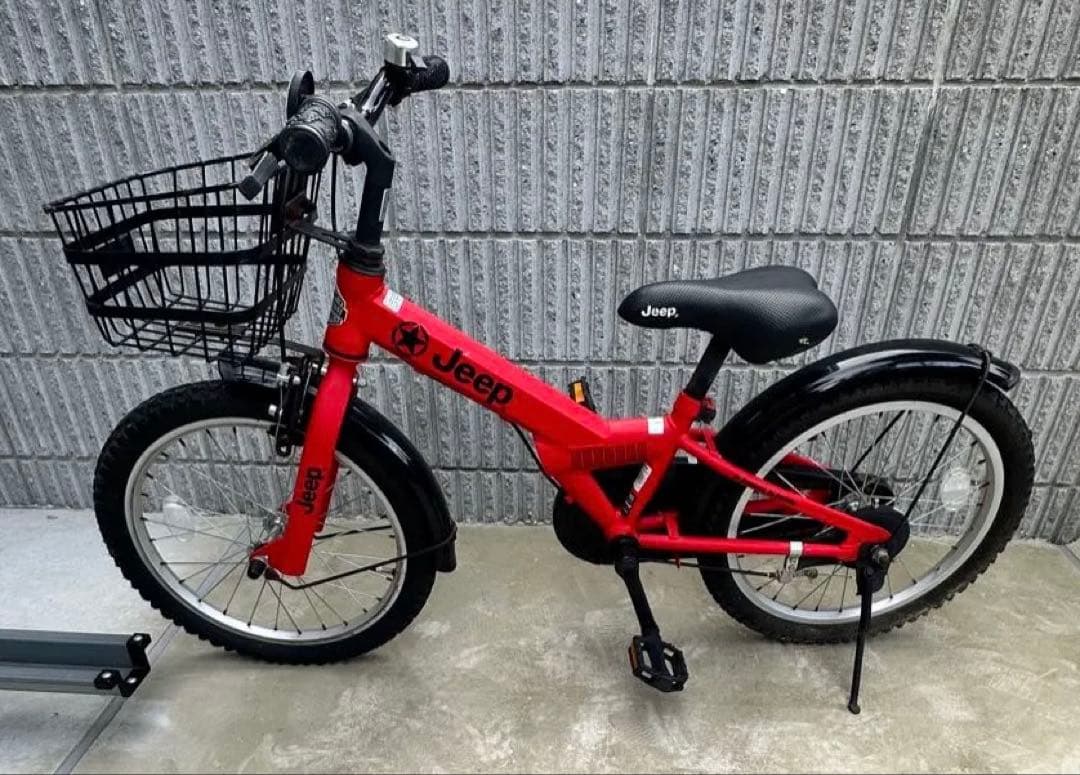 ジープJeep キッズバイク 18インチ 赤