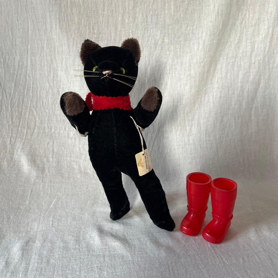アンティーク　ドイツ　グリズリー社　黒ねこ