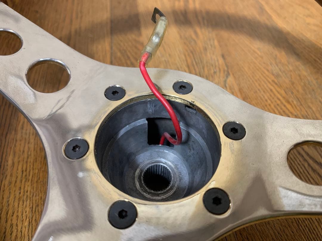 希少　超美品　OBA ウッドステアリング32.5cm ボス&ビス付き