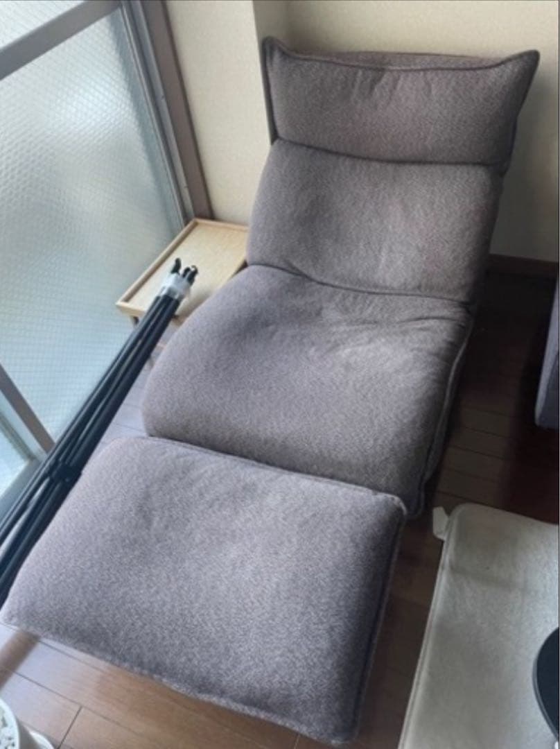 引取希望 無印良品 ハイバックリクライニングソファ オットマン付き