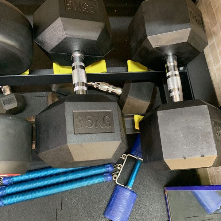 ラバーヘックス  ダンベル　10kg 2個