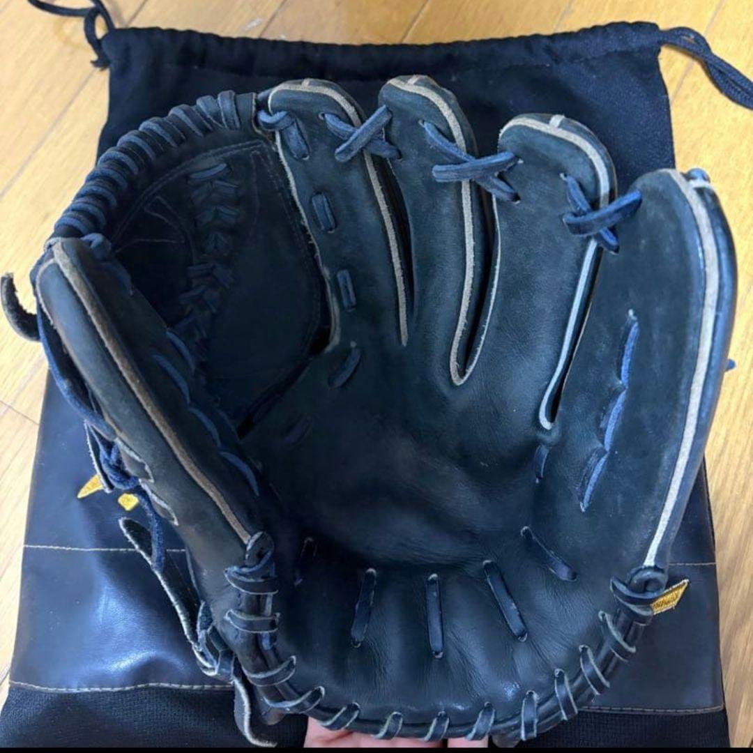Mizuno Pro ネイビー　投手 オーダー軟式グローブ 専用袋付きミズノプロ