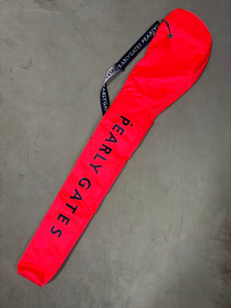 （新品）パーリーゲイツ、蛍光オレンジ色、クラブケース、サブバッグ、希少品